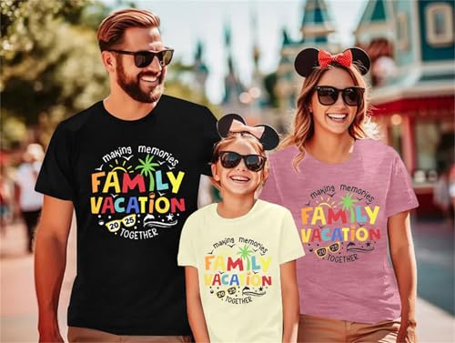 2025 Family Vacation Shirts Making Memories Matching Shirt Cruise Tee Summer Family Trip Short Sleeve Tops3