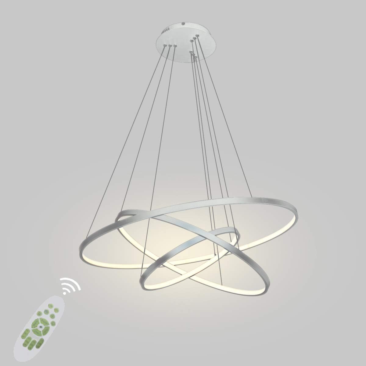 Exclusive Special LightInTheBox Dimmable Modern Ceiling Pendant Light Fixtures Chandeliers LED Three Rings White 90W for Dining Room Bedroom Living Room with Remote Control (Style A) 🔥 Flash Sale LightInTheBox Dimmable Modern Ceiling Pendant Light Fixtures Chandeliers LED Three Rings White 90W for Dining Room Bedroom Living Room with Remote Control (Style A)