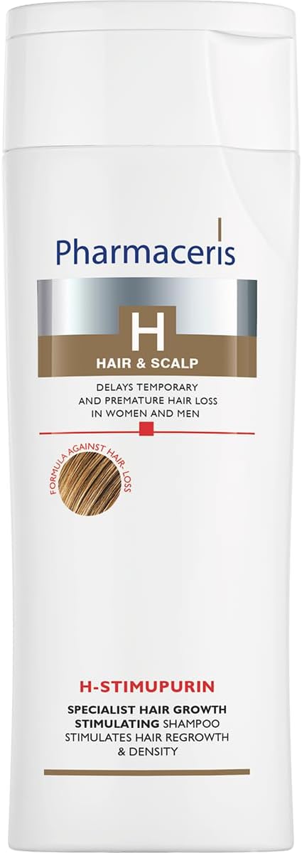 Pharmaceris H Stimupurin, Specialist in Haargroeistimulerende shampoo, cafeïne, behandeling tegen haaruitval bij vrouwen en mannen, haarversterking, 250 ml