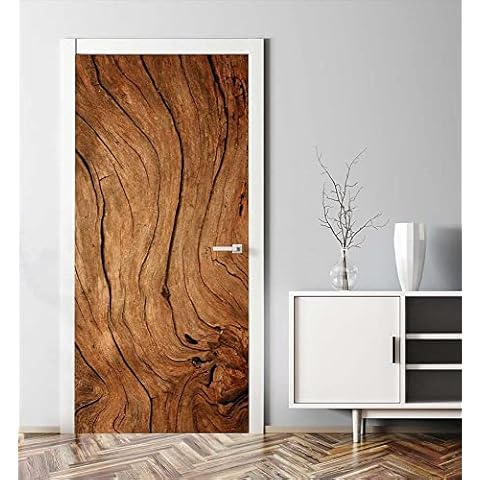VIRANDA Self-Adhesive Wooden Door Sticker Cover
