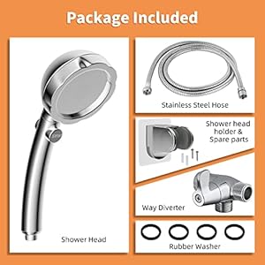 Handheld Dog Shower Attachment for Fast and Easy Dog Bathing and Cleaning, Included Garden Adapter for Indoor and Outdoor Dual Use, Handheld Sprayer with Hose, Chrome Handheld Dog Shower Attachment for Fast and Easy Dog Bathing and Cleaning Included Garden Adapter for Indoor and Outdoor Dual Use Handheld Sprayer with Hose Chrome