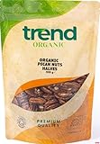 Trend Organic Pecan Nuts Halves, 500g - Perfect for Snacking, Baking, and Nutrient-Rich Recipes, Certified Organic, Vegan, Non-GMO, No Additives No Preservatives, High Fibre, High Protein, Raw
