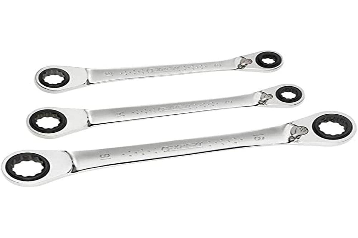 Expert by Facom 3 Piece Ratchet Ring Spanner Set