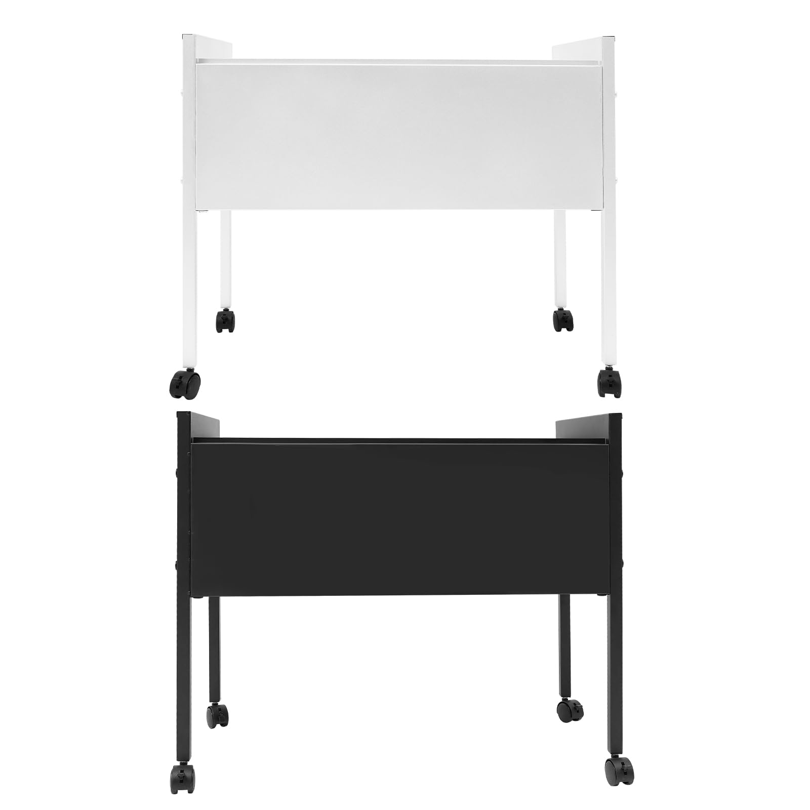Armadietto arrotolabile con ruote, carrello portadocumenti arrotolabile per cartelle sospese, capacità di carico 30 kg, per uffici, sale conferenze, studio, appartamenti, argento, 70 x 37 x 60 cm
