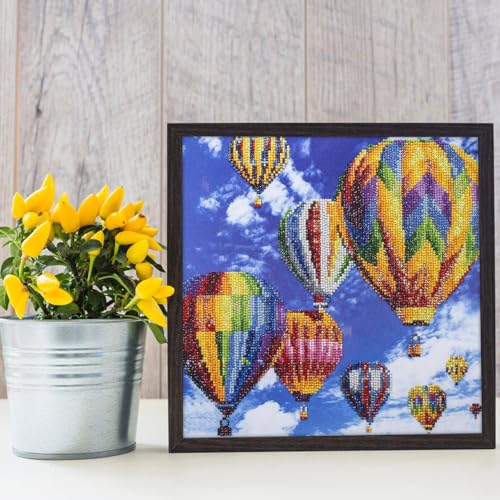 DIAMOND ART BY LEISURE ARTS Diamond Painting Kits for Adults 14"X16" Advanced Hot Air Balloons, Full Drill, Art Kits, Dimond Art, for Adults, Kit by DIAMOND ART BY LEISURE ARTS - Used condition - Image 4