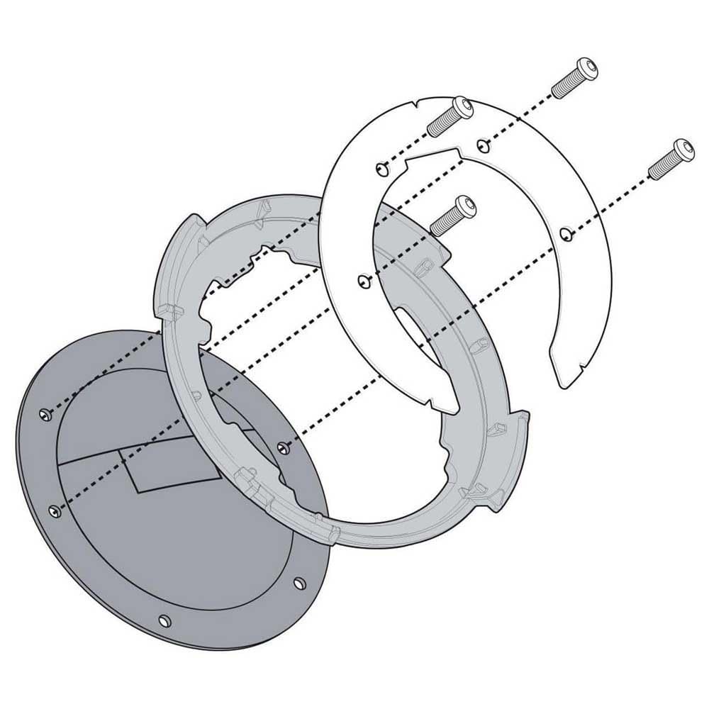 GIVI BF80 Flangia Metallica per Borse Serbatoio Tanklock/TanklockED Compatibile con KTM 890 SMT 2023