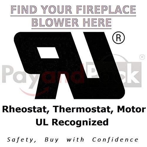 Durablow MFB004 UZY5, PUZY5, 26180 Replacement Fireplace Blower Fan UNIT for Security, Continental, Napoleon, Rotom HB-RB82