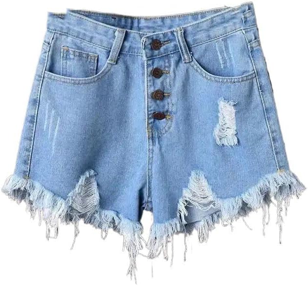 Baggy Wide Legs Pants Summer Casual Women's High Waist Denim Shorts