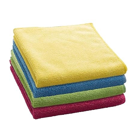 Sharnam Associates Microfiber Cloth 30×30 cms 250 GSM Muticolor Thick Lint & Streak Free Edgeless Super Sonic Cutting Multipurpose Cloths Kitchen Cleaning Car Bike Cleaning – Pack of 8