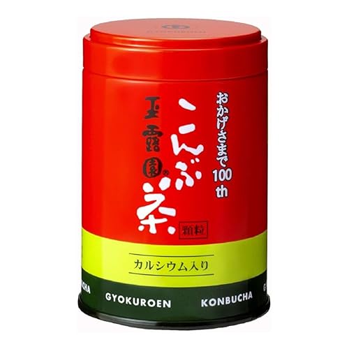 Té japonés Gyokuroen Konbu Cha en polvo de algas en polvo, 1.58 oz (45 g) Hecho en Japón