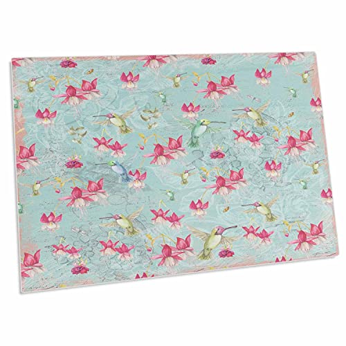 3dRose Vintage Watercolor Fuchsia Pad de Escritorio 23x16 in