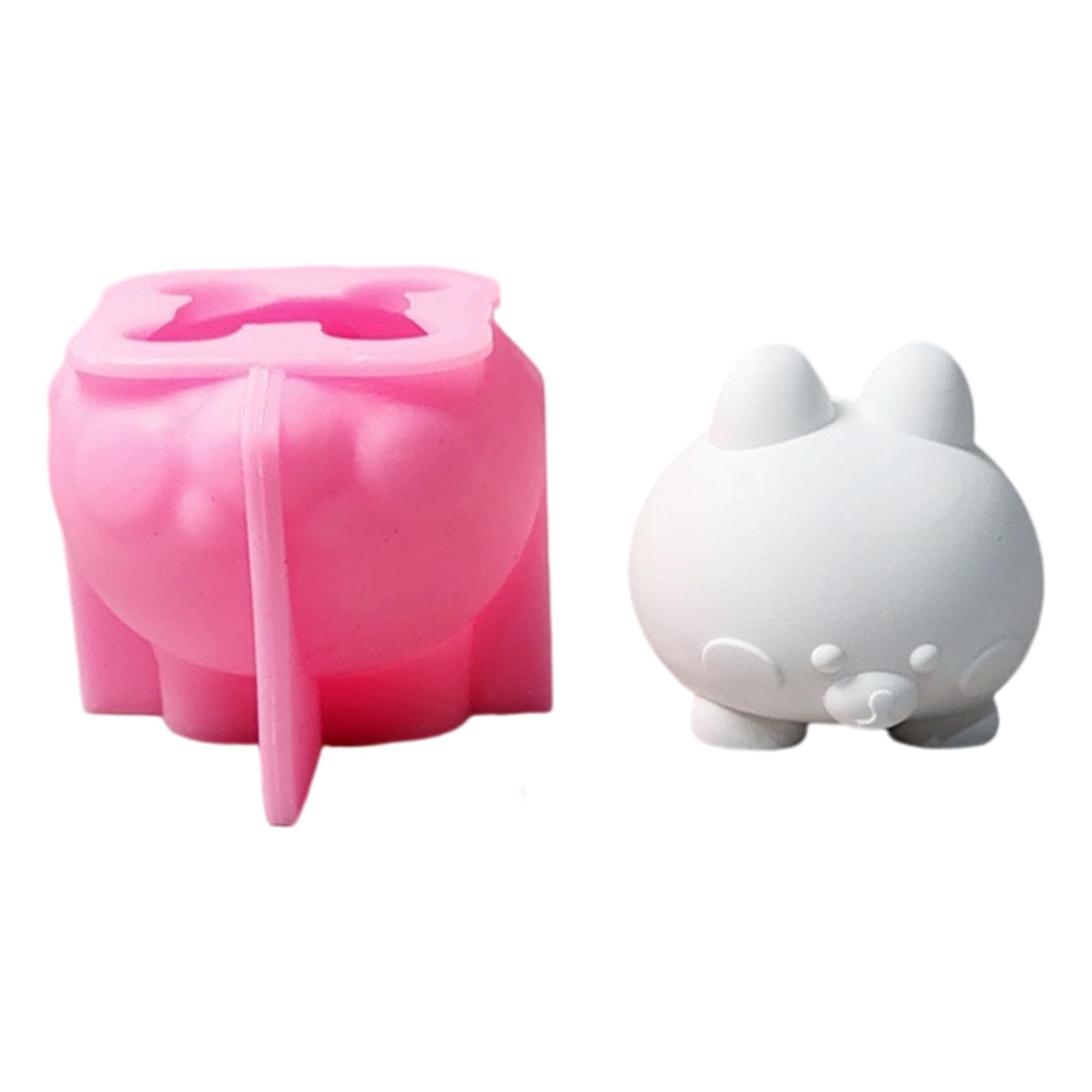 Nucelit 3D Rabbits Molds Casting Molds Lovely Animal Silicone Ornament Making Epoxy Resin Lovely Animal