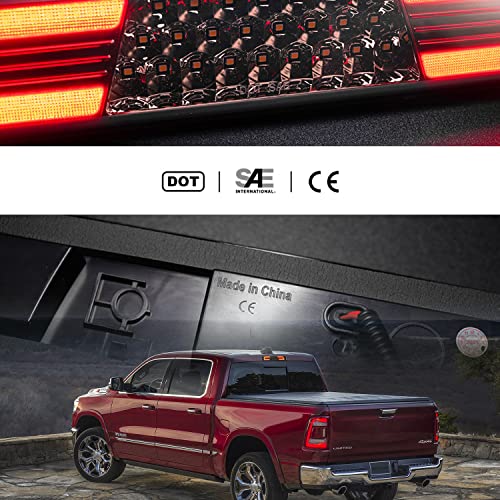 Nslumo Led Third Brake Light Replacement For 2019 2020 2021 2022 2023 Ram 1500 Pickup Trucks Red Led 3Rd Brake Center High Mount Stop Lamp White Cab Cargo Light Smoked Lens Truck Bed Chmsl #TOP6