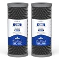 5 Micron 10" x 4.5" Whole House Activated CTO Carbon Block Water Filter Cartridge Replacement for WFHDC8001, CB-BB-10, FXHTC, FC15B, EP-BB, EPM-BB, CTO10BB, WCBFF975, CB-45-1005, CTO-F10B-5 (2 Pack)