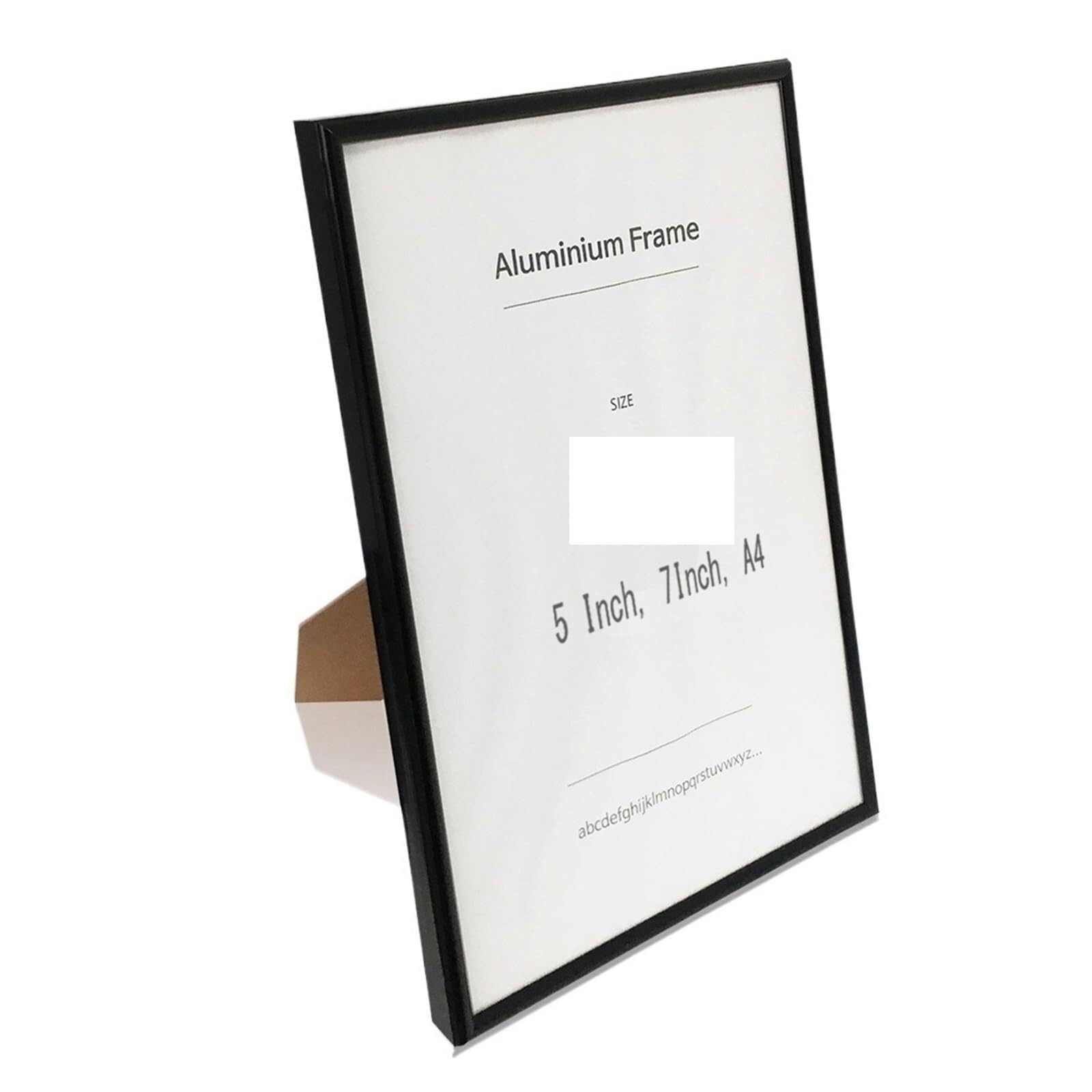 Photo Frames Desktop Metal Photo Frame Black Silver Picture Glass Inside Classic Minimalist Certificate(Black Frame,A4 21X30cm)