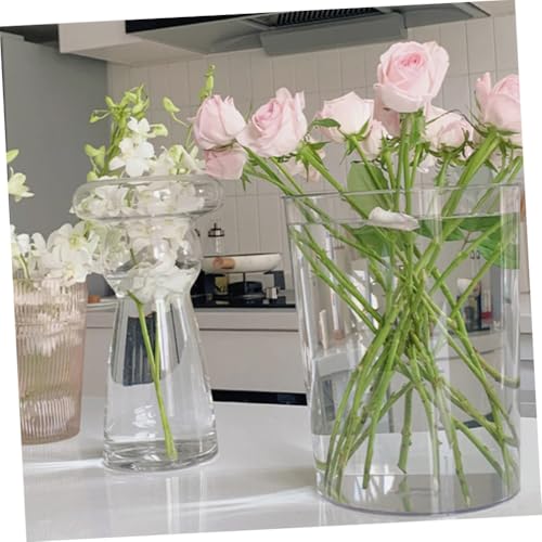Seau à fleurs rangement transparent acrylique grosse capacité pour bac à fleurs intérieur