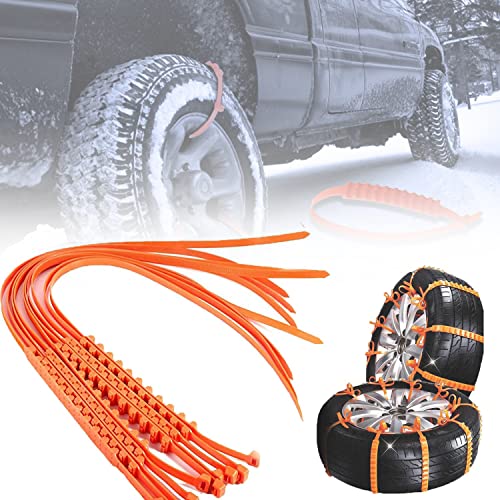 YYNN Reusable Anti Snow Chains of Car, Snow Tire Chains for Car Truck SUV, Snow Tire Chain Anti-Skid Winter Driving Security Chains Adjustable Thickened (20PCS) Cover
