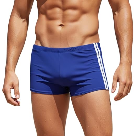 Sunga Boxer Masculina Shorts Natação Praia Piscina Nadar Verão Calção (BR, Alfa, GG, Regular, Azul)
