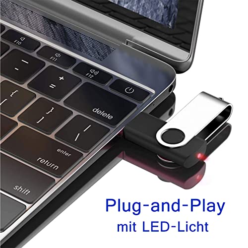 AreTop 16GB USB Stick 3 Stück mit USB Memory Stick Tasche, High Speed Speicherstick 2.0 zur Datenspeicherung(schwarz/blau/weiß)