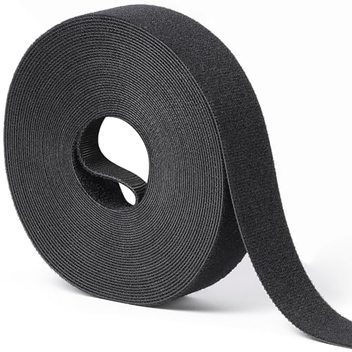 1 in x 30 ft Hook and Loop Roll | Double-Sided Strips, Self-Gripping Straps | Reusable Multi-Purpose...