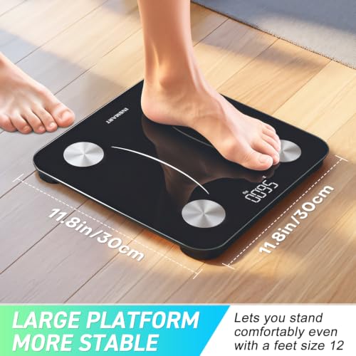 Image of INSMART Smart Scale for Body Weight, Body Fat, 12x12 inches Large Platform