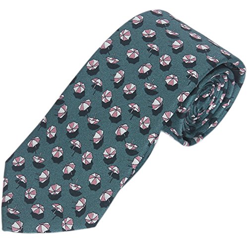 Gucci Parasol Patterned Beach Umbrella Men's Silk Tie 336741 4E001