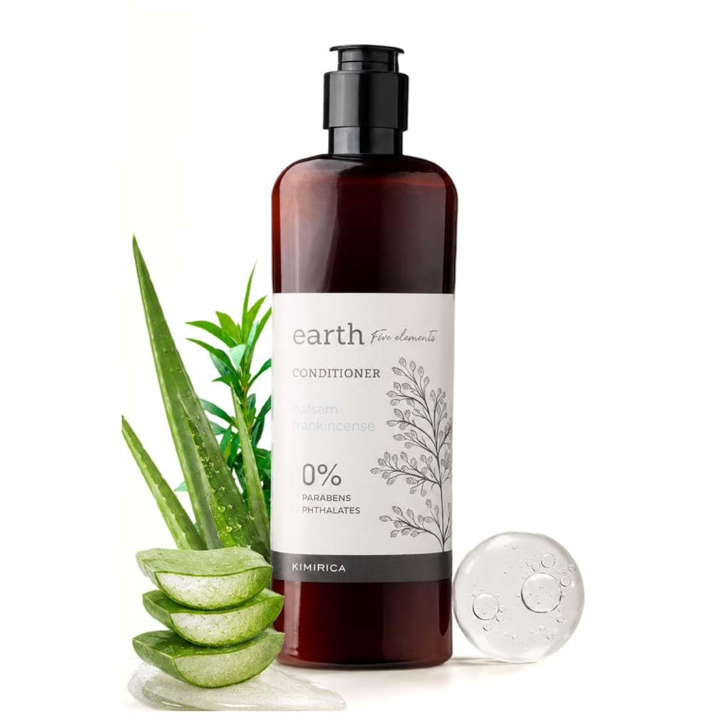 Kimirica Earth Smooth hair Conditioner 290 ml, with Balsam and Frankincense -Nourishes Dry Hair & Controls Frizz, For Men & Women | 100% Vegan, Paraben and SLS Free-image-9