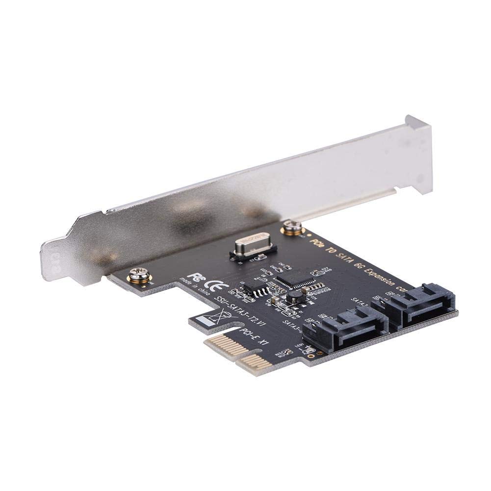Tangxi SATA 3.0 2-portowa karta kontrolera PCIe, PCI Express do SATA III 6 Gb/s z mocnymi uchwytami, Plug and Play