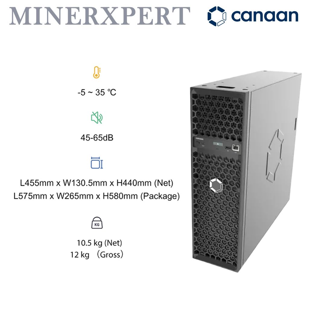 in US Stock Canaan Avalon Q 90TH/s BTC Miner 18.6J/TH 1674W ASIC Miner, Quiet Home Mining, Original Power Cord Included