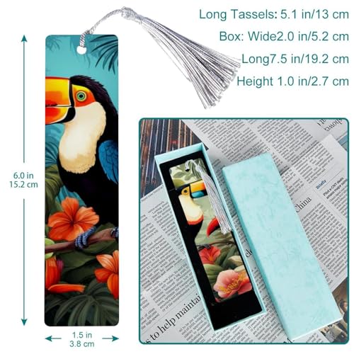 Marque-pages toucan : lot de 6 signets de lecture originaux - 2