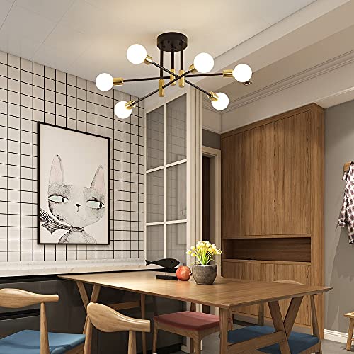 DAXGD E27 Industriële kroonluchter lamp, zwart retro kroonluchter lampen voor slaapkamer woonkamer lamp, gloeilamp niet… - Afbeelding 3