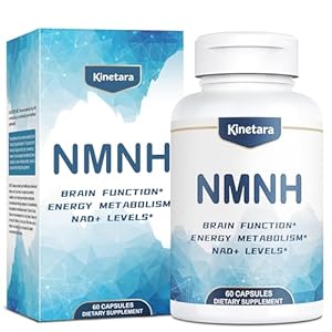 Kinetara NMNH (NMN Supplement Alternative) – NAD+ Supplement with Dihydronicotinamide Mononucleotide for Cellular Health, Healthy Aging & Sustained Energy, 60 Capsules
