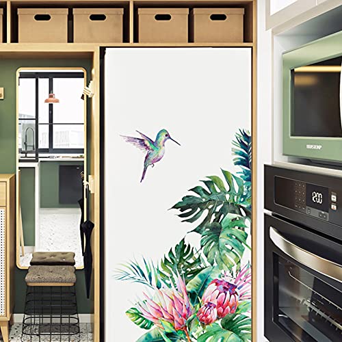 Vinilo Decorativo Hoja Tropical con Pájaro en Rollo miniatura 7