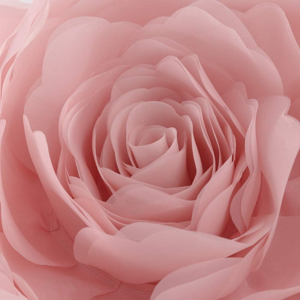 JWH Stereo Flower Throw Pillow Covers Aesthetic Decorative Floral Accent Pillow Cases Round Rose Cushion Handmade Pillowcase for Sofa Couch Living Room Bed 12 Inch Pink - Image 3