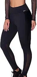 Legging Academia Sem Transparência Recorte Cirrê Tule Selene