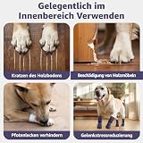 Oiyeefo Anti-Rutsch Hundesocken, 2 Paar Verletzungen Pfotenschutz Innenräume Hundeschuhe mit Verstellbarem Klettverschluss und Doppelseitige Silikongel für Kleine Mittlere und Große Hunde (Größe S)