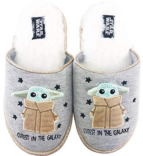 Zapatillas de bebé Yoda Star Wars con licencia, color Gris, talla 40/41 EU