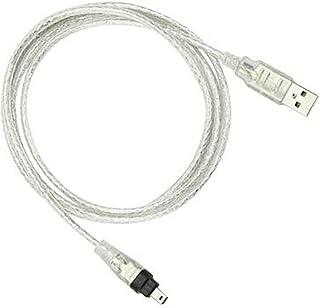 USB FireWire Cables, USB Male to Firewire IEEE 1394 4 Pin Male Adapter Cord Cable for SONY DCR-TRV75E DV Adapter (5FT/1.5M)