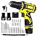 MDK Akkuschrauber 12V/Akku Bohrschrauber,2x2000mAh Akku, Drehmoment 25N.m,2 Gänge Bohrmaschine,18+1 Drehmomentstufen,Schnelles Aufladen in 1 Stunde,3/8 Inch Bohrfutter,Ausgestattet mit 28 Zubehör