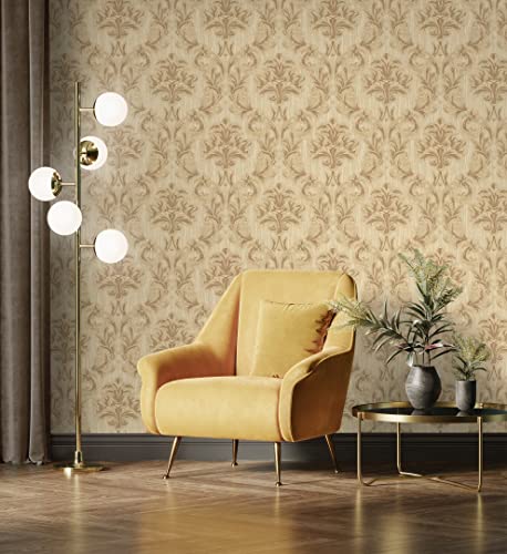 Papier peint vinyle damas lavable pour rénover mur et meuble - 2