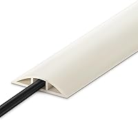 Vista 24 de Cubierta para cable de suelo de 10 pies, para ocultar el cable gris, cubiertas duraderas para cables en el suelo, cubierta de cable de alimentación