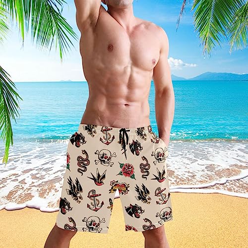 visesunny Men's Novelty Beach Shorts Soft Swimwear Sports Running Swim Board Shorts Bathing Suits Mesh Lining3