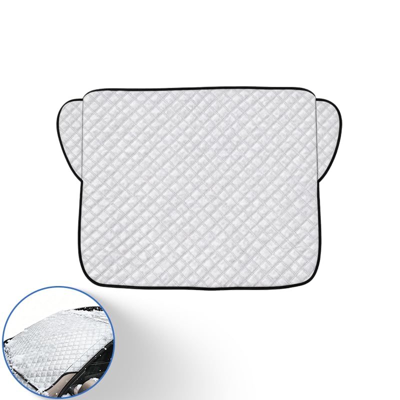 Couverture Pare-Brise Voiture, Bache Pare Brise Protection Couverture Repliable, Soleil et Poussière, Protection Réutilisable en 4 Couches pour Toutes Saisons, Facile à Installer-150 x 100cm