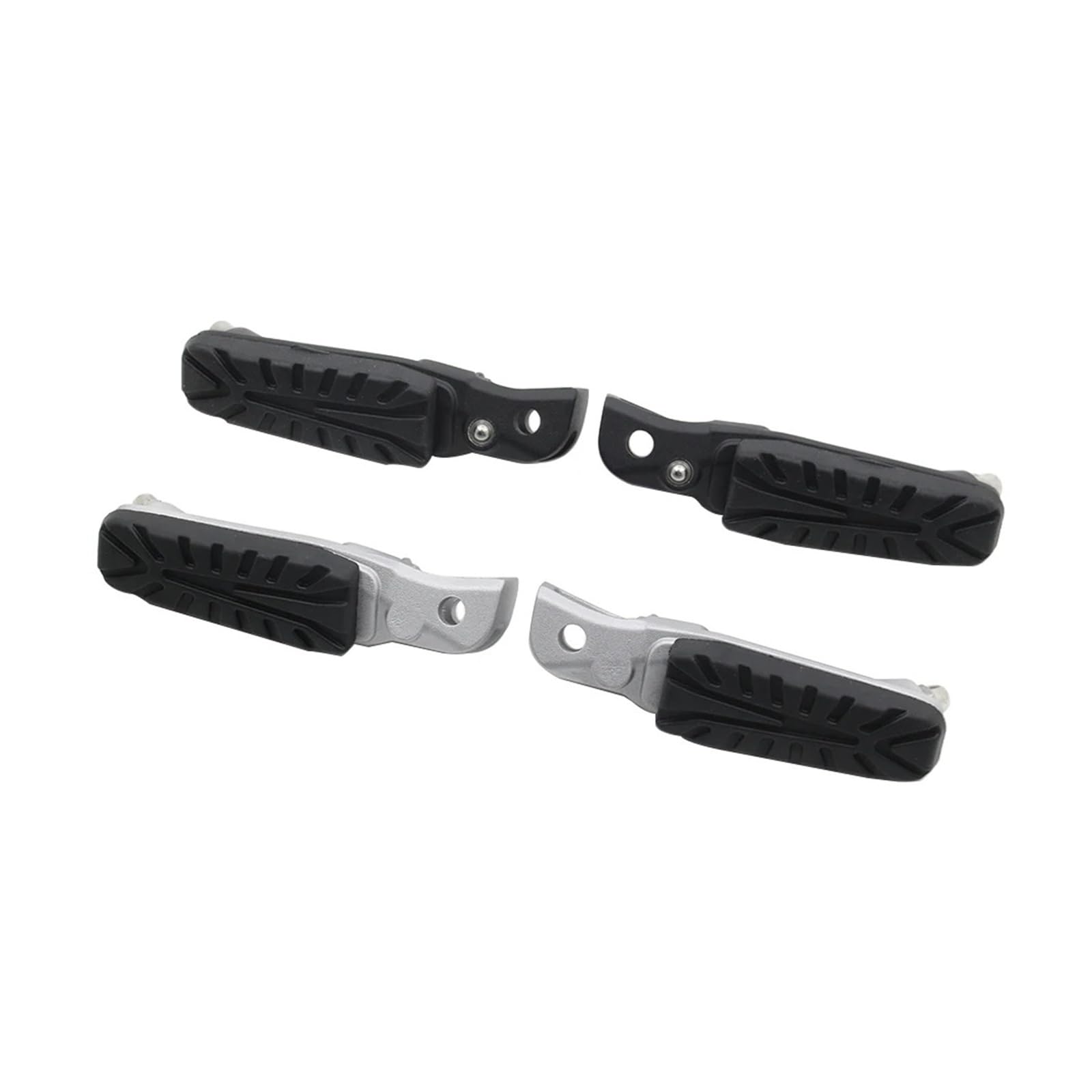 Pasuje do DUKE 250 390 RC390 2019-2024 Duke250 Duke390 podnóżki z gumową osłoną motocykl przedni tylny podnóżek podnóżki pedały(Front Rear Silver)