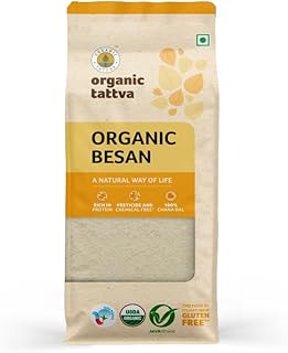 Organic Tattva Gram Flour Besan, ChickPea Flour, 500g Certified By USDA ...