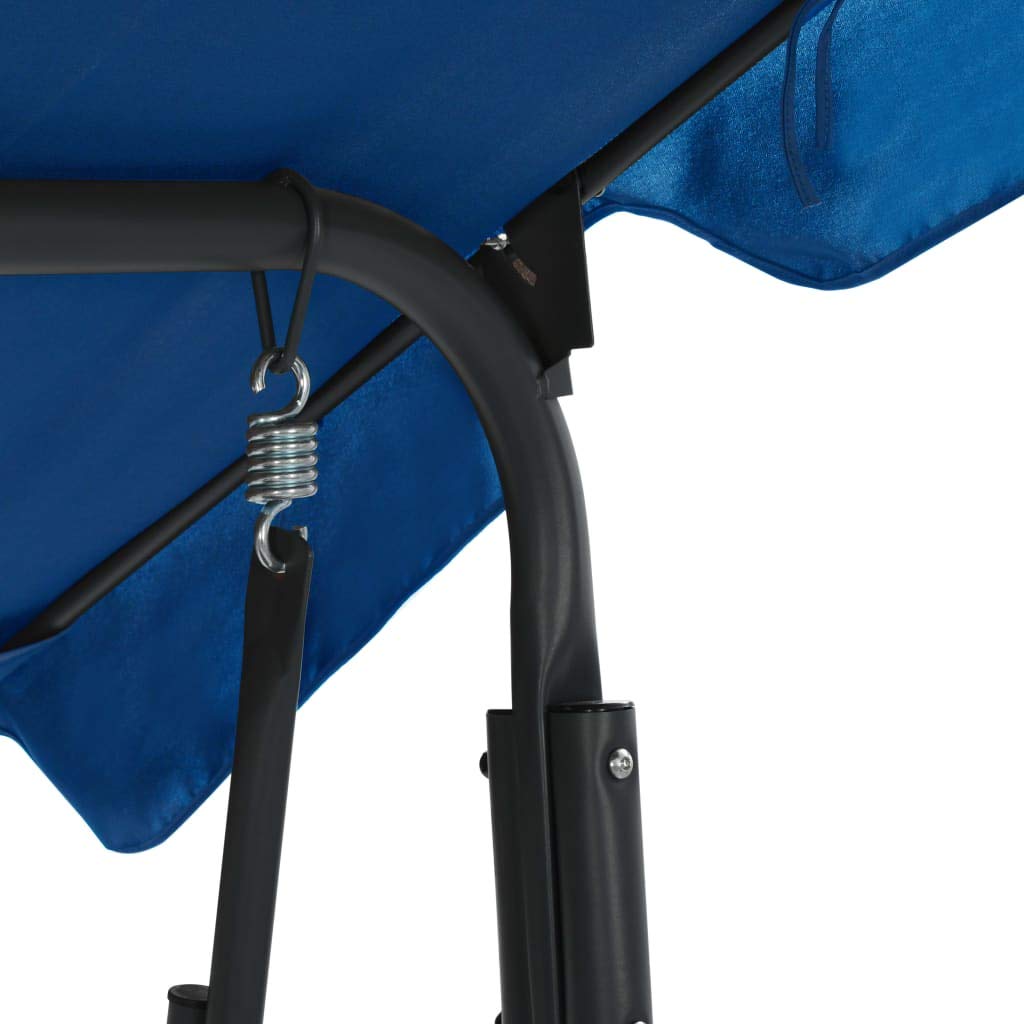 Festnight Dondolo da Giardino a 3 Posti con Tettuccio Parasole Inclinabile in Acciaio 170x110x153 cm Blu Scuro