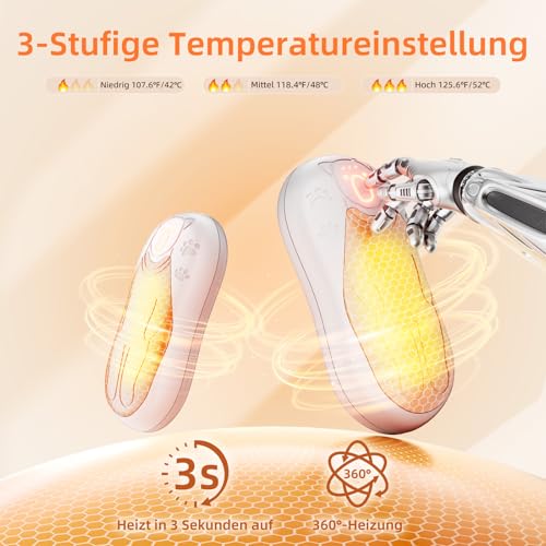 OUTJUT 12000mAh Magnetischer Handwärmer Elektrisch 2er-Set, 360°-Wärme – Ansicht 2