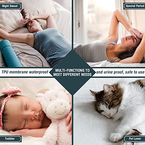 Zippered Mattress Protector Waterproof Queen,Mattress Cover Encasement,9" Inch Depth,For Toddlers Pets Potty Training Bedridden Nursing Home Hotel #TOP5