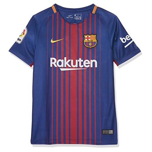 Nike FCB Camiseta 1ª Equipación Temporada 2017-2018, Línea FC Barcelona, talla M Niños