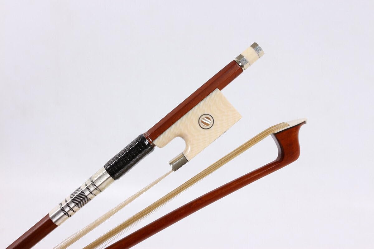 Yinfente Arco de violín avanzado 4/4, tamaño completo, madera de Brasil, gran equilibrio, arco AAA, arcos de violín para principiantes y profesionales